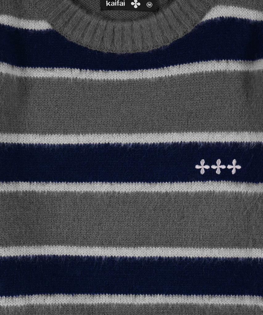KAIFAI Kush Stripe Knit (Navy) K25Zb169
