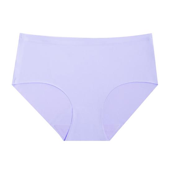 Женские трусы, бесшовные однотонные мягкие влагоотводящие эластичные женские трусы со средней талией, спортивные трусы