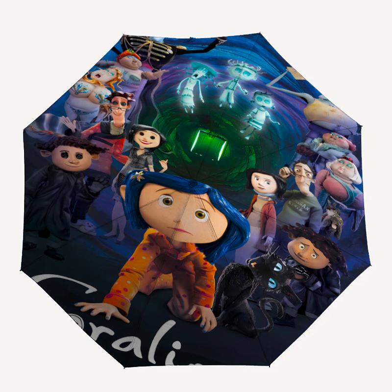 1pc Coraline (3) Umbrella, Sun Protection, And UV Shielding. It Has Eight Sturdy Ribs for Outdoor Use And Perfect Gift