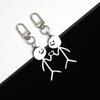 Than Heart Stickman Keychain Personality Match People Keyring Couple Keychain  Trinket Gift