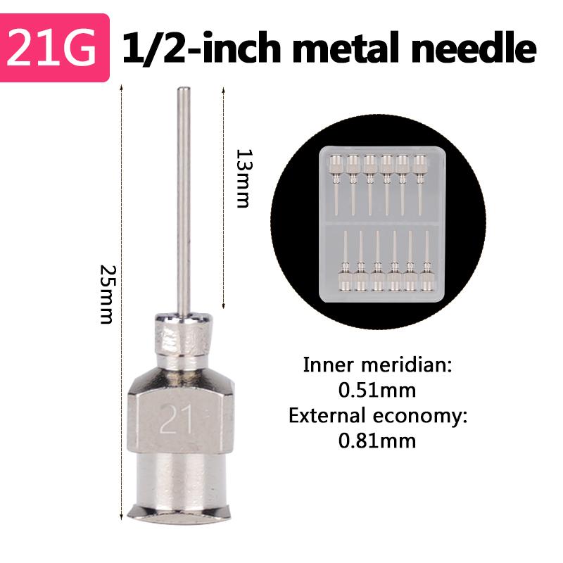 12PCS 1/2 Inch Dispensing Needle Stainless Steel 8G To 30G Blunt Tip Needle Injection Needle For High Temperature Hand Tool