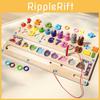 Wooden Bead Magnetic Maze Color Counting Classification Board Kid Puzzle Toy
