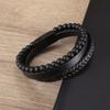 Hot Natural Volcanic Stone Leather Bracelet Multilayer Men's Leather Woven Bracelet