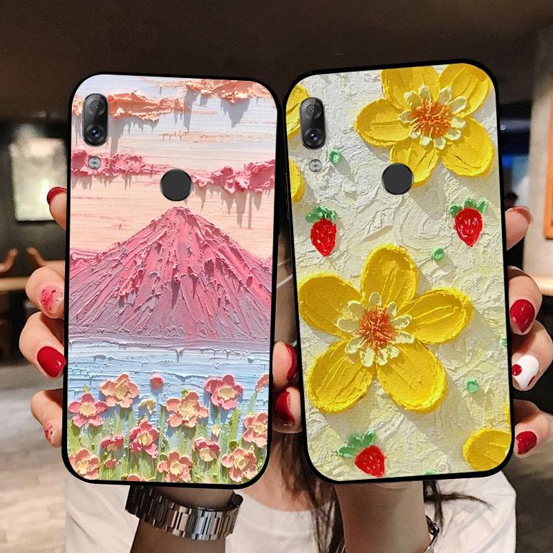For Lenovo K5 Pro Case Flower Painted Silicone Cases For Lenovo S5 K520 / K5 Play / K5Pro L38041 Phone TPU Cover Fundas K5Play