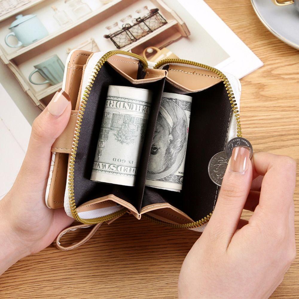 Multi-function Short Wallet Cat Pattern Card Holder Bag New Card Wallet Girl