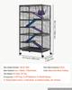 VEVOR Metal Small Animal Cage 149 cm 6-Tier Rolling Ferret Cage On Wheels, 13.97 mm Wire Spacing Large Cages with Hammock, Ramps
