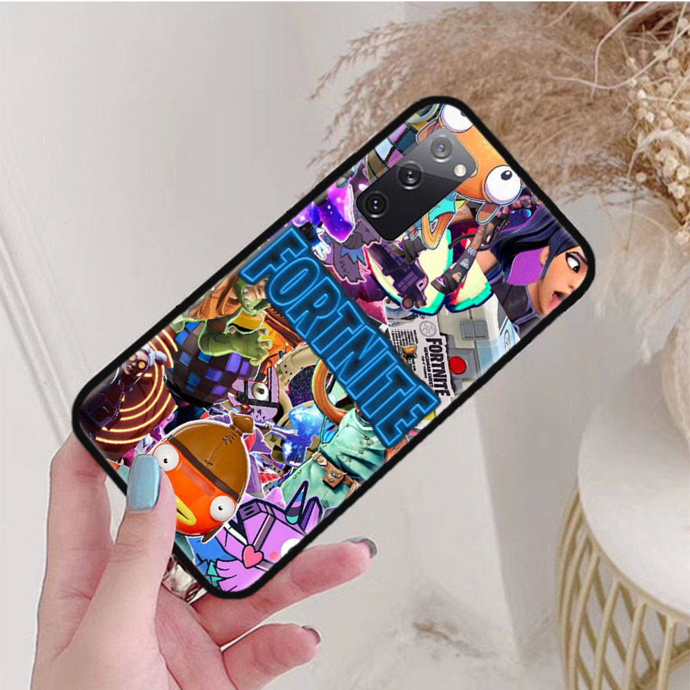 Черный чехол для Samsung Note 20 Lite S24 Ultra S23 A03 A05 A06 A11 A71 A15 A16 A13 A24 A25 A33 A52 A53 A50 M55 M35 Plus F-94 Fortnite Funny Game