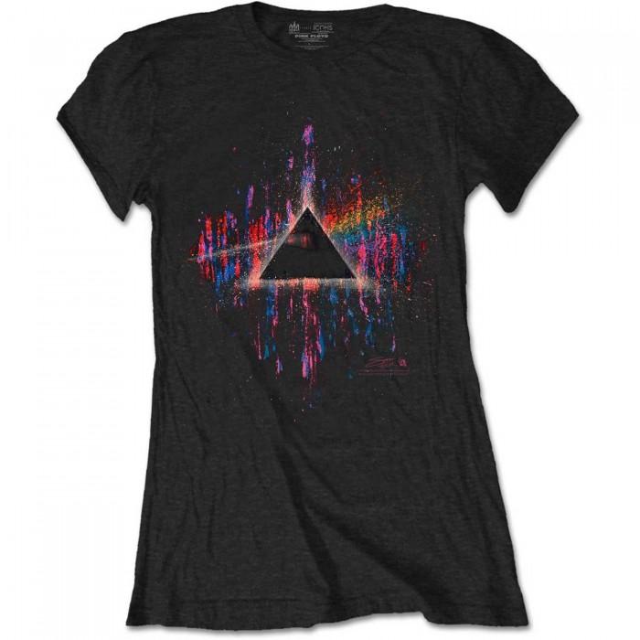 Pink Floyd Womens/Ladies Dark Side Of The Moon Paint Splatter T-Shirt