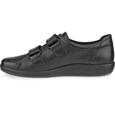Женские слипоны на липучке Ecco Soft 2.0 206513 black