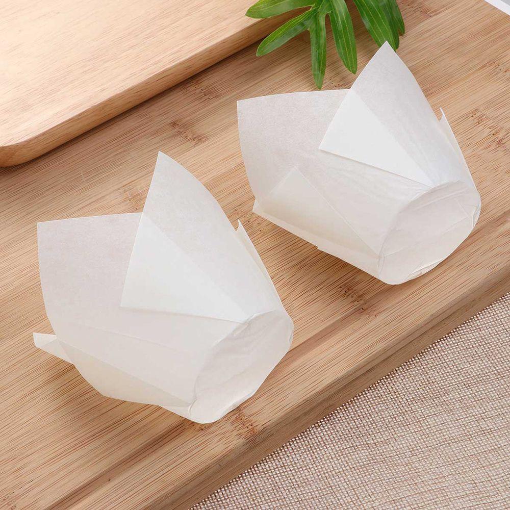 Обертки для маффинов, круглые формы, кондитерские формы для выпечки, вкладыши, чашки для кексов, бумажные формы для выпечки, 50 шт./набор, форма тюльпана