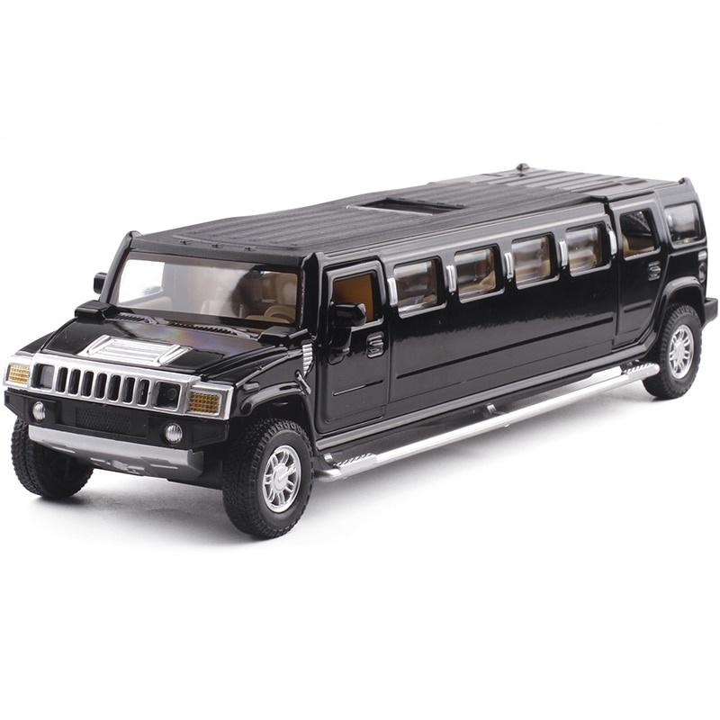 Simulation 1:32 Alloy Limousine Metal Diecast Car Model Pull Back Flashing Musical Kids Toy