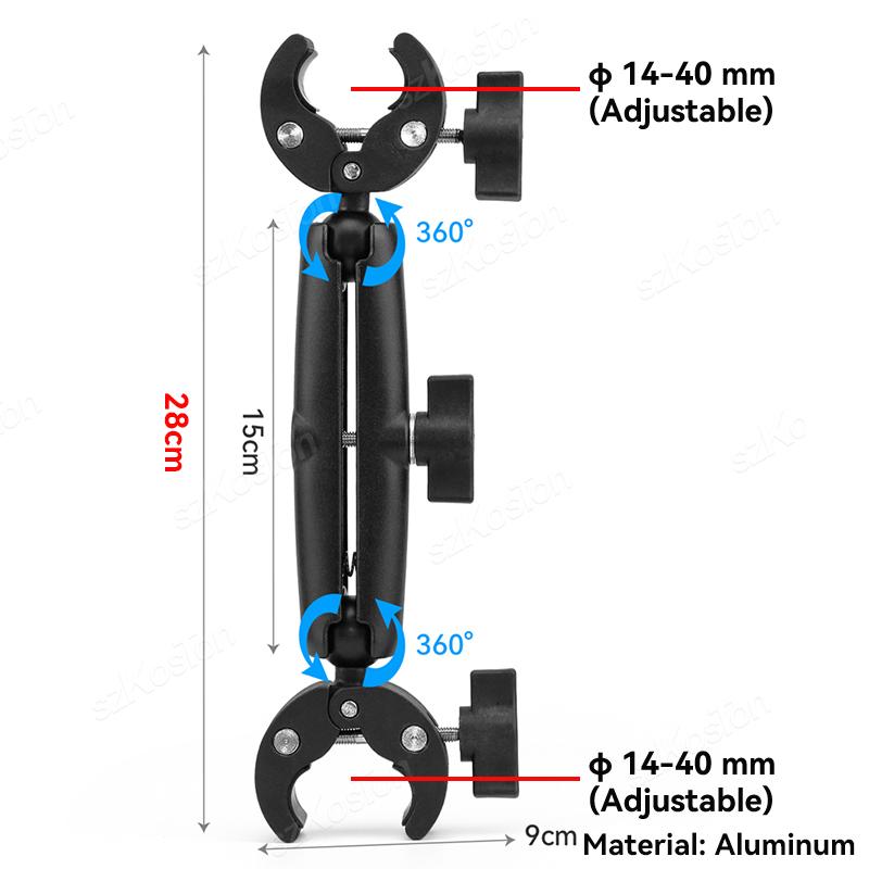 Camera Motorcycle Handlebar Mount Selfie Stick Bicycle Monopod for Go Pro 13 12 11 10 9 8 Insta360 X4 DJI Osmo Action 5 Pro 4 3