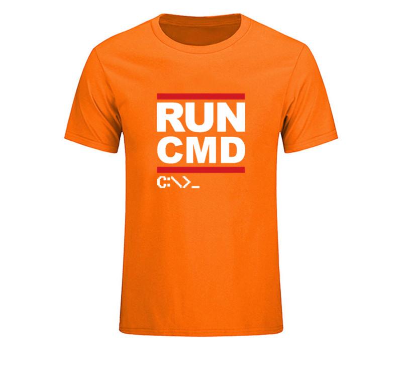Run Cmd Programmer T Shirt Great Youth Rude T Shirts Round Collar Short Sleeve T Shirts