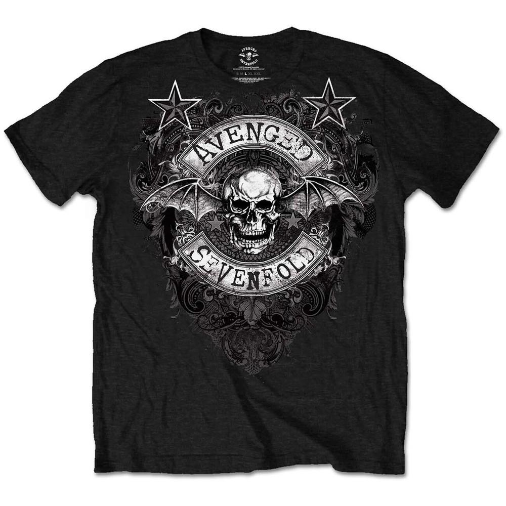 Avenged Sevenfold TShirt Stars Flourish Band New Black Official Unisex T-Shirt