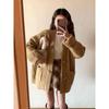 Women’s V-Neck Mid-Length Knit Cardigan - Loose Fit for Spring & Autumn