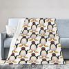 Flannel Throw Blanket Pingu Blankets Soft Bedding Warm Plush Blanket for Bed Living Room Picnic Travel Home Couch