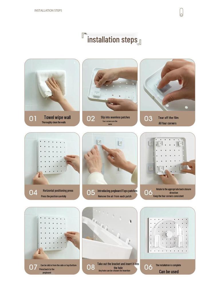 Настенная кухонная перфорированная доска без сверления: Многофункциональный набор-органайзер для хранения крышек от кастрюль и мисок