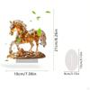 Акриловая скульптура в форме лошади 2D с подставкой, настольное украшение, уникальная статуэтка, украшение