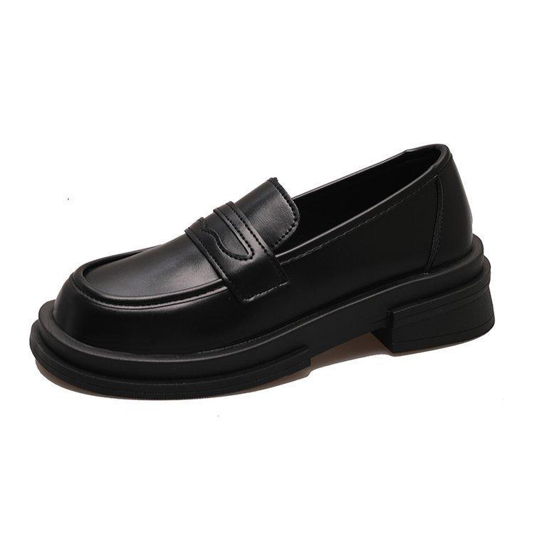 Real Soft Leather Small Leather Shoes Women's British Style 2025 New Japanese Jk Single Shoes Black Platform with Skirt Gentle Loafer