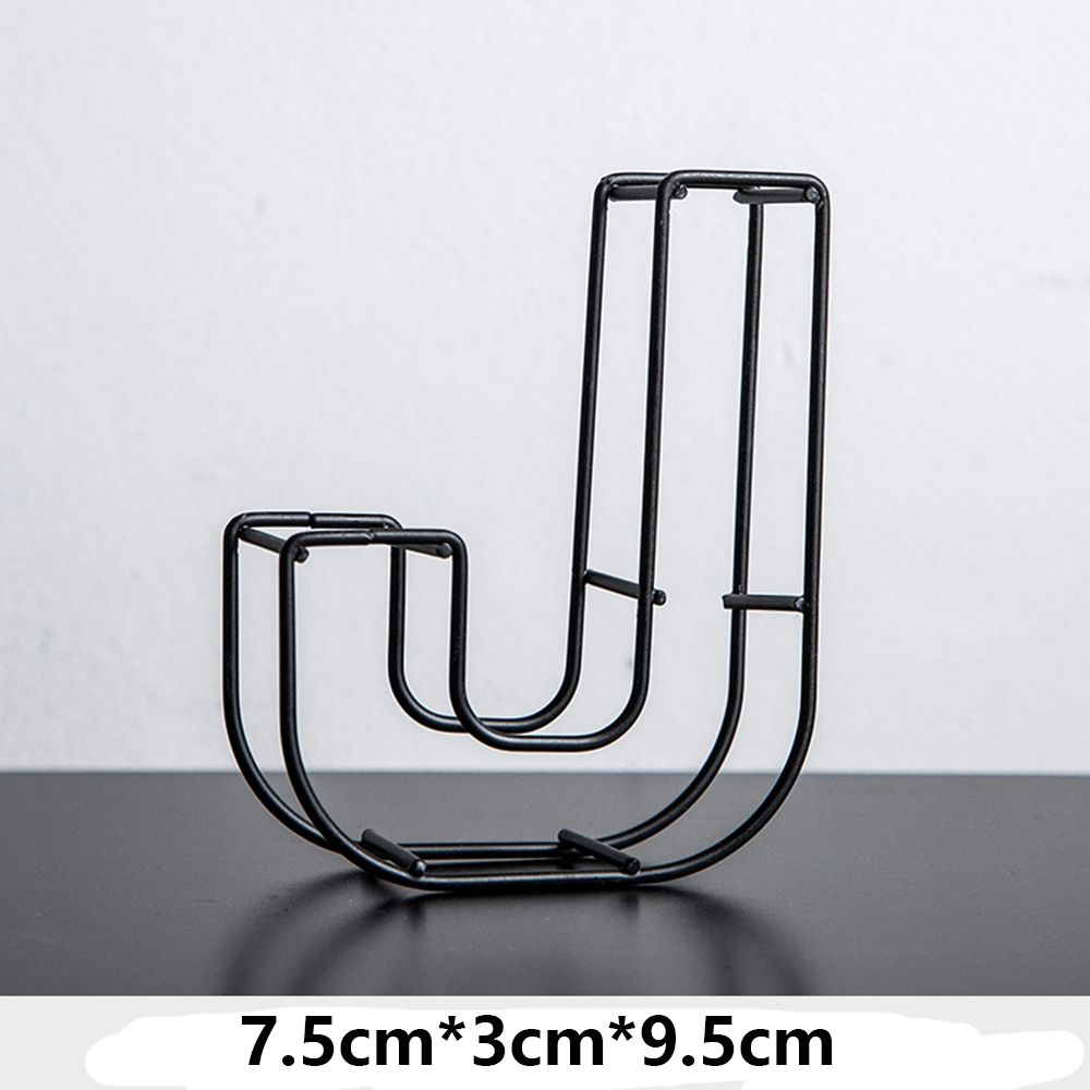 Photography Props Metal Hollow Letter Wrought Iron Alphabet Doorplate Sign Home Decoration