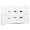 6 Port USB Receptacle Outlet Type C USB Outlet Wall Wide Applicability USB Outlet Plug for Business Office