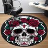 1PC Sugar Skull Office Round Rug, Non slip, Soft and Durable Office Rug for Interior Decoration, Perfect for Office