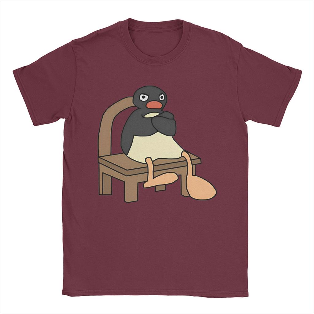 Мужская и женская футболка с принтом Angry Pingu, футболка из 100% хлопка, футболки, одежда