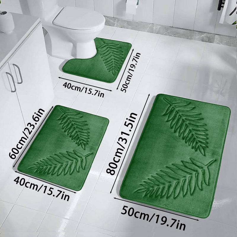 1 шт. Коврик для ванной из пены с памятью, Противоскользящий придверный коврик, Очень мягкий, Нескользящий, Быстросохнущий, Удобный коврик для туалета, Коврик для ванной комнаты для дома