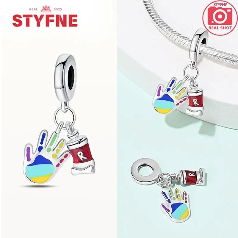 Медьоригинал Звездное небо Подсолнух Зеленое пшеничное поле Масляная живопись Подвески Бусины Для женщин DIY Изящные украшения Подарок