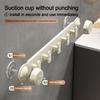 Wall Mounted Coat Hanger 3/5 Hooks Door Rear Hook Portable Suction Cup Hooks  Bathroom Accessories
