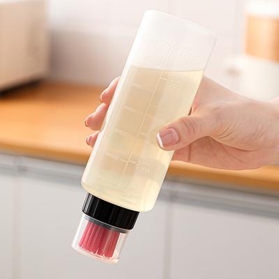 Масляная щетка, пищевая бутылка для масла, гибкая щетина, дизайн, прозрачная пищевая бутылка для масла, не содержащая BPA, контейнер для гриля и жарки