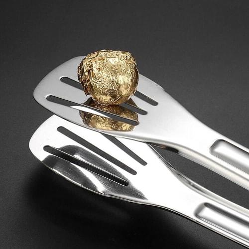 Huiyu Stainless Steel All-Purpose Cooking Tongs for Yakiniku, Frying, Steaks, and BBQs, 4.5cm X 33cm