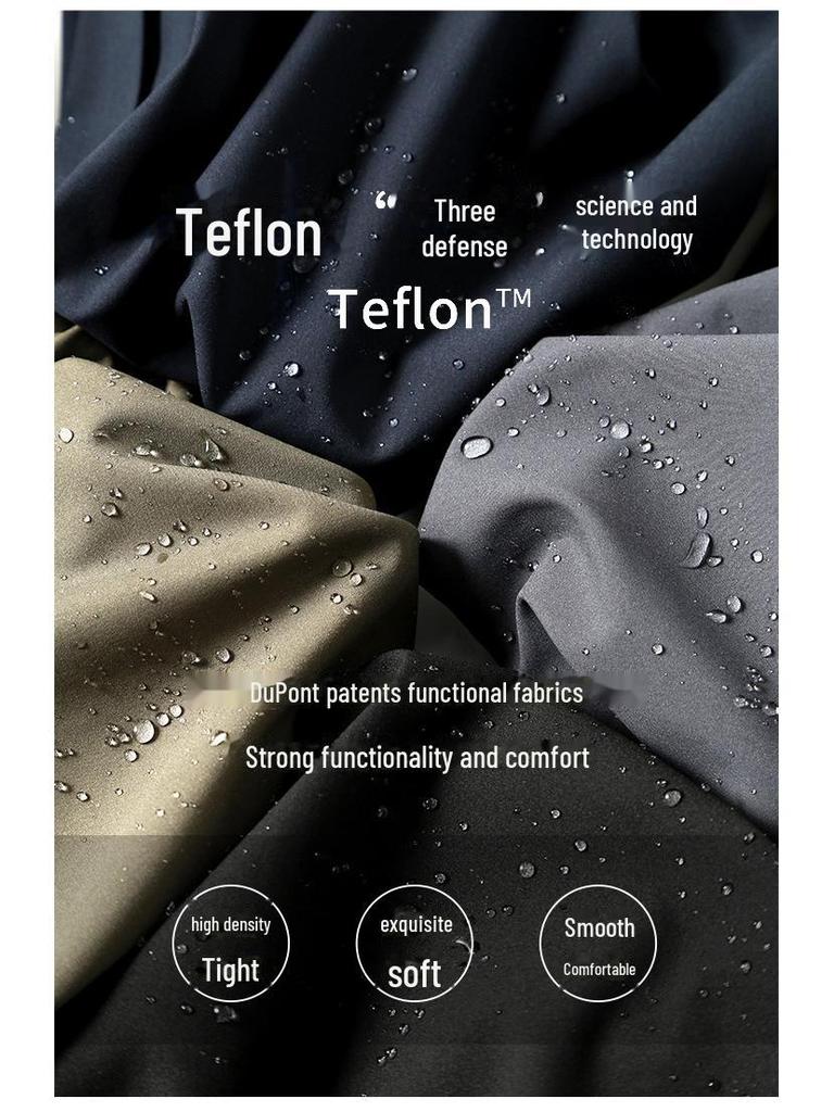 2025 Мужские повседневные брюки для активного отдыха из водоотталкивающей ткани - свободный крой, прямой зауженный крой, мягкая оболочка для осени/зимы