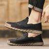 Модная Уличная Удобная Обувь на Щиколотку Спортивная и Повседневная Кожаная Обувь Осенняя Модная Брендовая Дышащая Обувь Ручной Работы с Прошивкой Повседневная Мужская Обувь