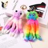 Octopus Hairball Keychain Octopus Artificial Hair Splicing Color Toy Doll Car Bag Pendant