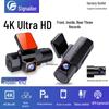 4K Ultra HD Three-Channel Dash Cam with Infrared Night Vision and WIFI for Ride-Hailing Cars, Featuring Front, Interior, and Rear Monitoring.