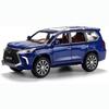 1:32-масштабная модель автомобиля Lexus LX570 для бездорожья из сплава, литая под давлением, металлическая игрушка-автомобиль с откатным механизмом со звуком и светом, 6 открытых дверей для детей, коллекция подарков для взрослых