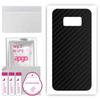 apgo Protective Skin Sticker for the Back Compatible with Samsung Galaxy S8, Wrap Film, Foil, Vinyl - Pattern Carbon Black