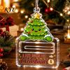 Holiday Party Favor Decor Christmas Money Holder Ornaments, Acrylic Gingerbread Snowman Santa Cash Stocking Stuffer for Gift Xmas Tree, Home