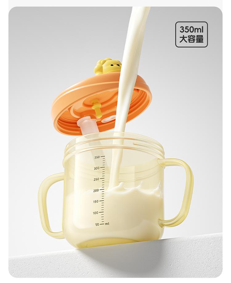 Little Potato Children's Milk Cup Baby with Scale Cup Anti Drop Straw Water Cup Bubble Milk Cup Drinking Milk Direct Drinking Cup Drinking Water