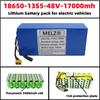 MELZ новый 18650 13S5P 48V 17Ah 18650 3400mah 13S5P литий-ионный аккумулятор со встроенным 30A BMS+54.6V2A зарядное устройство