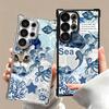 Морская звезда Медуза Черепаха Акула Мягкий чехол для телефона Samsung Galaxy S26 Ultra S25 Edge S24 FE S23 Plus S22 S21 + S20 Покрытие Противо