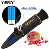 YG-32 Brix Refractometer With LED Light 0-32% ATC Handheld Sugar Tester For Beer Wine Juice Honey Brewing Food With Box