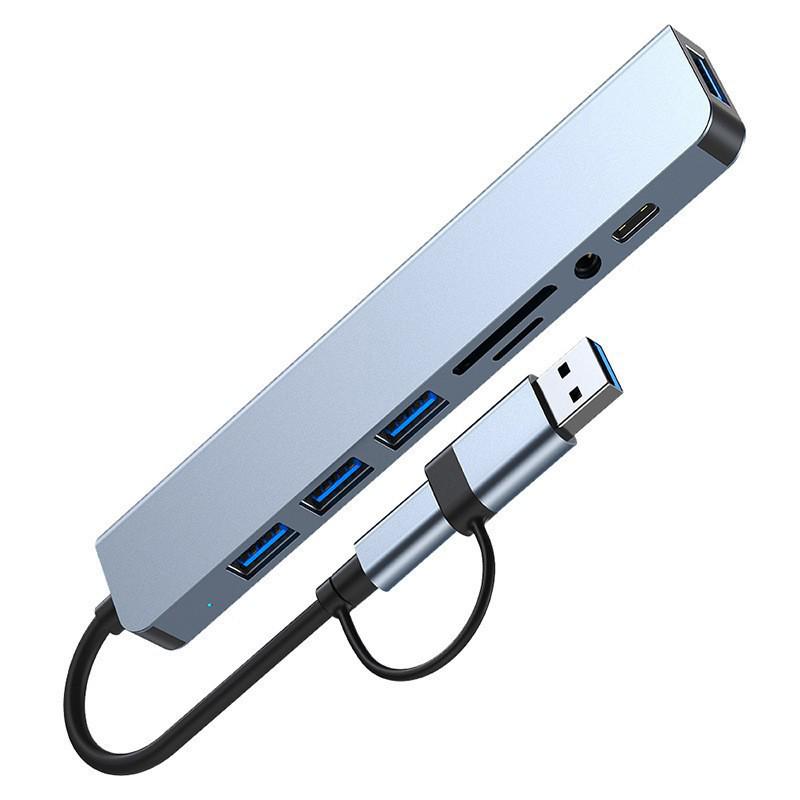 Универсальный USB 3.0 к HDMI с двумя выходами, Type-C, док-станция 8-в-1