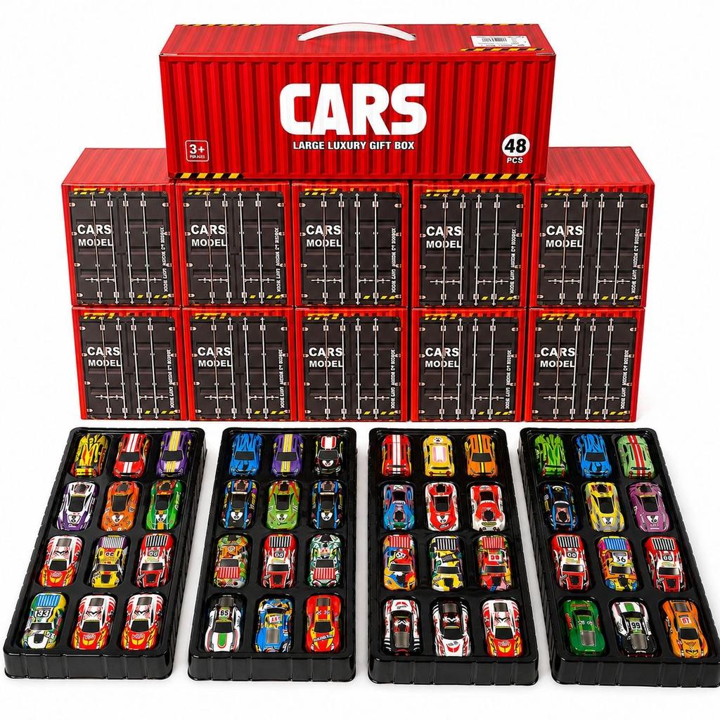 Toy cars 48 pcs car models in a container car set