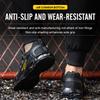 Men'S Rotating Button Steel Toe Safety Shoes Air Cushion Anti Puncture Anti Smash Work Sneakers Non-Slip Industrial Work Boots