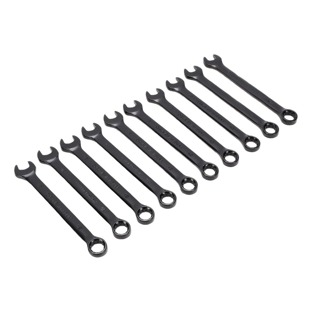 10pcs 21mm Open End Wrench Anti Slip Spanner for Auto Repair Mechanical Maintenance Black