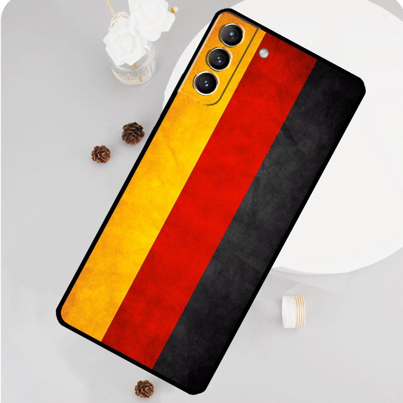 Чехол-баннер с флагом Германии для Samsung Galaxy S23 FE S20 S21 S22 Ultra S8 S9 S10 Plus Note 10 20 Ultra Мягкий чехол