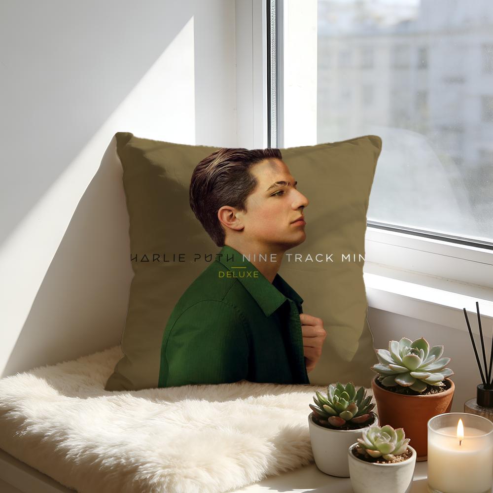 Charlie Puth Album Cushion Cover Cozy Velvet Throw PillowSoft Warm Cushion For Sofa Bed