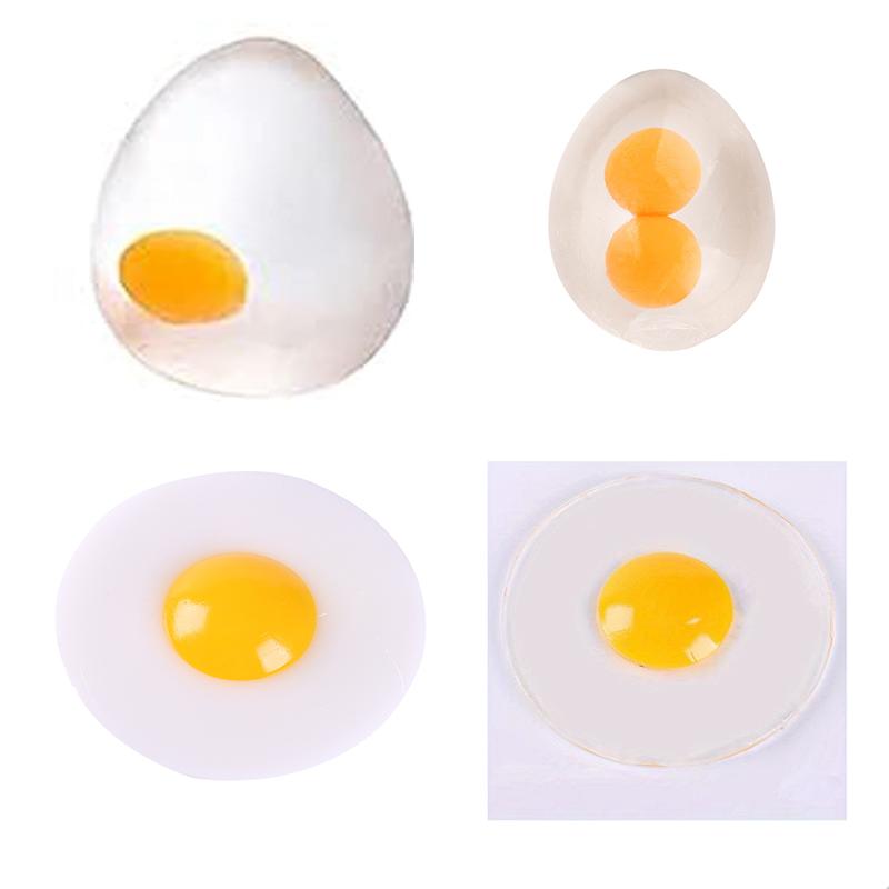 Funky Egg Splat Ball Squishy Toys Stress Relief Eggs Yolk Balls Squishies Fun Toy for Children Fried Egg Squeezing Fidget Toys